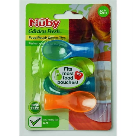 Nuby Garden Fresh 4-Pack Food Pouch Spoon Tips