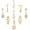 14K Gold Plated 10MM, variant on 9 Pcs Belly Button Ring - Surgical Stainless Steel CZ Belly Rings Clicker Belly Piercings for Women Navel Piercing accessories Pack