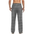 thumbnail image 5 of purcolt Mens Plaid Pajama Pants Drawstring Elastic Waist Lightweight Sleep Pants Lounge Pants Sleepwear PJ Bottoms with Pockets, 5 of 7