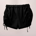 thumbnail image 2 of Prolriy Gym Shorts Women, High Waisted Loose and Casual Black Drawstring Sporty Shorts Summer Korean Style Wide Leg Pants Suitable for Wearing Outside Women's Shorts Black L, 2 of 7
