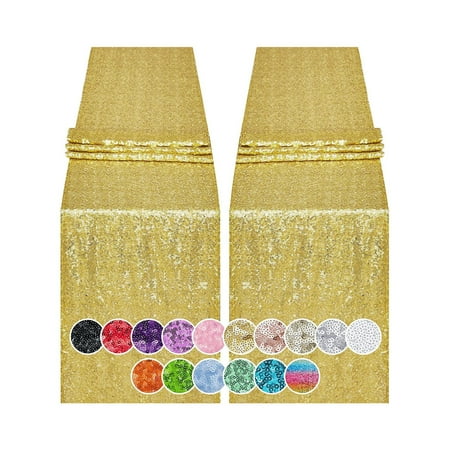 

Garhelper Sequined Table Path Tablecloth With 12 X 108in Glitter For Wedding Decoration Catering Parties