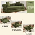 thumbnail image 6 of Aukfa 78.5" Convertible Sleeper Couch Folding King Size Futon Sofa for Living Room, Corduroy, Green, 6 of 10