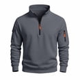 thumbnail image 4 of KEXE Mens Quarter Zip Pullover Knit Mock Neck Sweatshirt Casual, 4 of 4