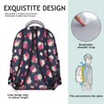 thumbnail image 3 of Pioneer Flower Floral Print Pattern Backpack for School, Cute School Bag with Adjustable Shoulder Straps and Padded Back, 15.3"x11"x7.1", 3 of 3