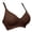 Coffee, variant on WCJM Silent Suspension Bra In Cup Support Rear Fastening Wireless Womens Everyday Bralette Black Bra