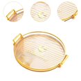 thumbnail image 6 of TISHITA Jewelry Storage Tray Bathroom Vanity Tray with Handle Coffee Table Tray Food Dessert Serving Tray for Party Table Centerpiece Brown, 6 of 8