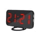 thumbnail image 1 of Pantalla LED Reloj digital Reloj despertador de mesa regulable automático con modo de repetición Puerto USB doble, Negro, Pantalla roja seitruly EL3016-06B, 1 of 2
