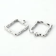 thumbnail image 2 of 50pcs Non-304 Stainless Steel Open Back Bezel Pendants For UV Resin Epoxy Resin Pressed Flower Jewelry Square Stainless Steel color 25.5x20.5x3mm Hole: 1.8mm, 2 of 3