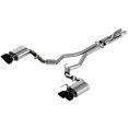 thumbnail image 3 of Borla Exhaust System Kit 140837BC ATAK Series Cat Back System; T-304 Stainless Steel; With Mufflers; 3 Inch Pipe Diameter; Dual Exhaust With Quad Exit; Quad Split Rear Exit, 3 of 5