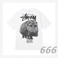 thumbnail image 1 of Camisetas Stussy de manga corta para hombre y mujer, marca de moda de verano Camisetas Stussy de calle holgadas y versátiles de puro algodón para parejas, tendenciaGris, 1 of 5