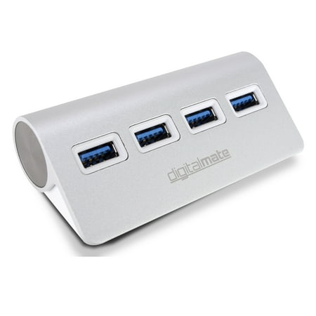 Digitalmate 4 Port High-Speed 3.0 USB Powered Multi Hub Splitter for Mac, Windows or (Best Powered Usb 3.0 Hub)