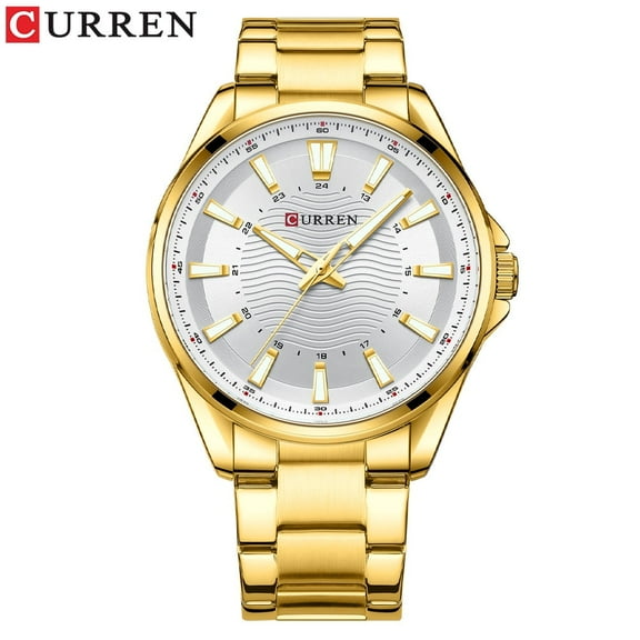 EXPLOJOY Men's Classic Stainless Steel Quartz Watch – Luminous Hands, Minimalist Design, Waterproof