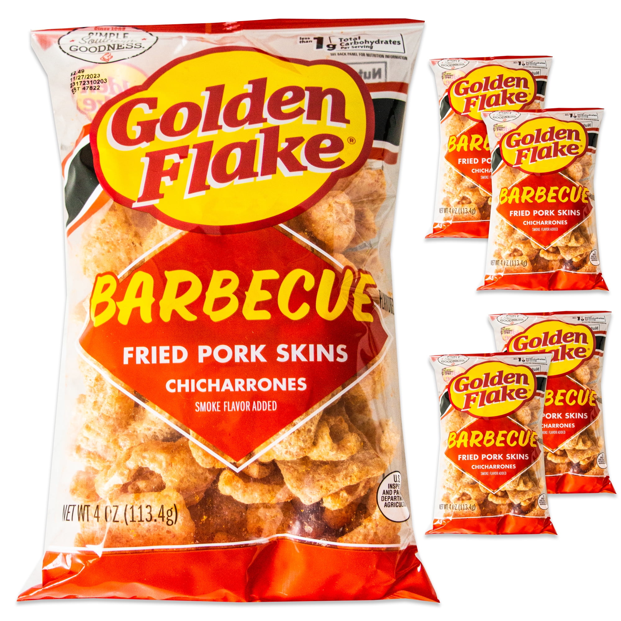 Golden Flake Utz BBQ Pork Rinds Chicharrones Crispy Fried Pork