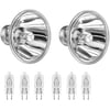 Simple Deluxe 50 Watts UV Reptile Heat Bulb UVA + UVB Full Spectrum Sun Lamp for Reptiles and Amphibian Pet, 2-Pack (Included 8 G5 Halogen Bulb)