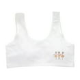 thumbnail image 2 of Ynynloco Girls Training Bra Teen Bras Stretch Kids Sports Bra Seamless Wireless Cami Teen Bralette 8-10 10-12 12-14 14-16 Years Old Breathable Mesh Design, 2 of 3
