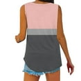 thumbnail image 7 of aidice Women's Cotton Tank Tops Sleeveless V Neck Tops Loose Comfy Summer Casual Daily Tanks Color Blocked, 7 of 7