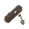 thumbnail image 6 of 2 Pieces 1/12 Dollhouse Miniature Vintage Door Locks with Keys - Bronze, 6 of 8