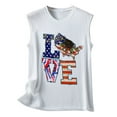 thumbnail image 4 of OAVQHLG3B Summer Tops for Women 4th of July Outfits for Women Patriotic ShirtsWomen's Fashion Round Neck Independence Day Printing Sleeveless Tops, 4 of 4