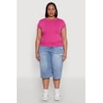 thumbnail image 3 of Womens Plus Size Side Ruched Tee, 3 of 5