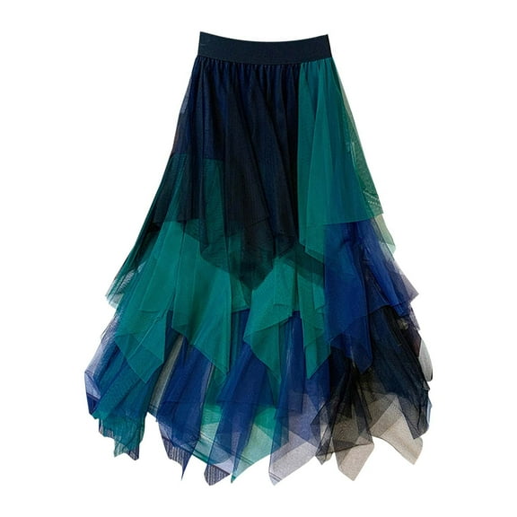 HexaHive Women's High Waist Loose A-Line Skirt - Versatile, Irregular Long Skirt for Various Occasions