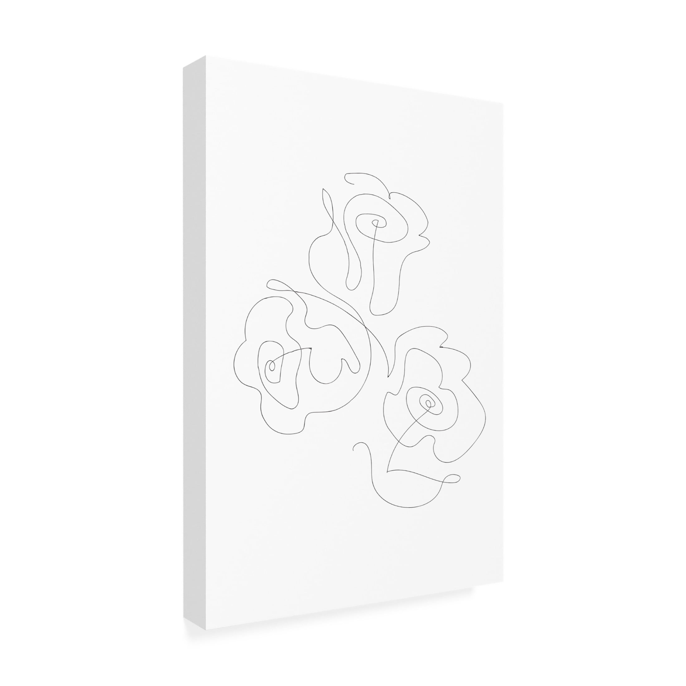 Canvas Wall Art - Pictufy Studio Ii 'Three Roses 02' Wall Art for Living Room, Bedroom, or Office Décor by Trademark Fine Art - 30 x 47 Inches