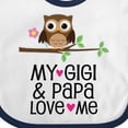 thumbnail image 4 of Inktastic My Gigi and Papa Love Me Granddaughter Girls Baby Bib, 4 of 4