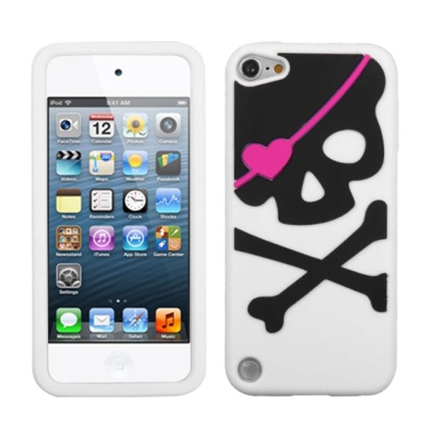 Insten Big Skull White Pastel Skin Cover Case For Ipod Touch 6 6th 5 5th Gen Walmart Com Walmart Com