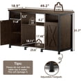 thumbnail image 4 of ICEELF Aquarium Stand for 55-90 Gallon Tanks, 1000 lbs Capacity, 49.2" L x 18.9" W, Heavy Duty with Power Outlets and Storage Cabinet, 4 of 7
