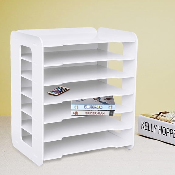 7 Tier Tray Paper Sorter Holder Organizers Horizontal Seven Layer File Organizer