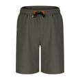 thumbnail image 5 of LADIGASU Men Casual Solid Shorts With Pocket Elastic Waist Shoort Pants, 5 of 6