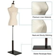 thumbnail image 5 of VINGLI Female Dress Form, Mannequin Torso Body with Adjustable Wood Stand for Display Clothes (White, 6-8), 5 of 7