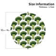 thumbnail image 2 of Pofeuu Cute Broccoli Print Coasters for Drinks, 4Pack PU Leather Coasters, Bar Drink Coasters for Tabletop Protection, Furniture from Damage-Round Shape, 2 of 6
