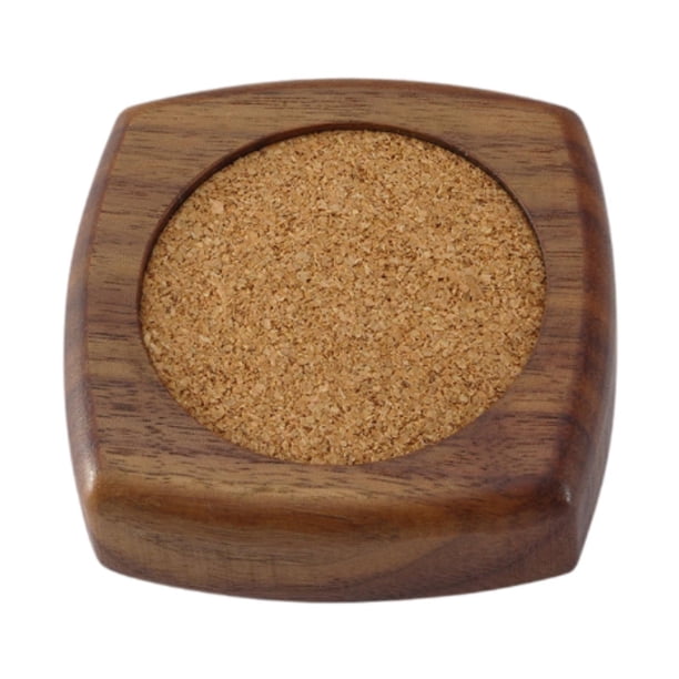Cojín de aguja de coser de madera, herramienta práctica para coser cuero con agujas reemplazables Marrón