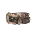 thumbnail image 2 of Snap On Western Cowgirl Alligator Rhinestone Cross Leather Belt, 2 of 2