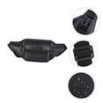 thumbnail image 3 of Black Leather Fanny Pack for Men & Women,Fashionable Multi-Pockets Waist Belt Bag for Travel Sports Hiking Cycling Fishing Running, 3 of 6