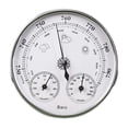 thumbnail image 2 of de 5 pulgadas analógica Estación meteorológica analógica Colgante de pared 3 plata Gloria Higrómetro termómetro, 2 of 9