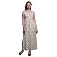 thumbnail image 1 of Bimba Robe Longue Chic Imprimée Teinture sur Nœuds pour Femme, Style Bohème, Maxi d'Été, Tenue de Plage - Très Petit, 1 of 6