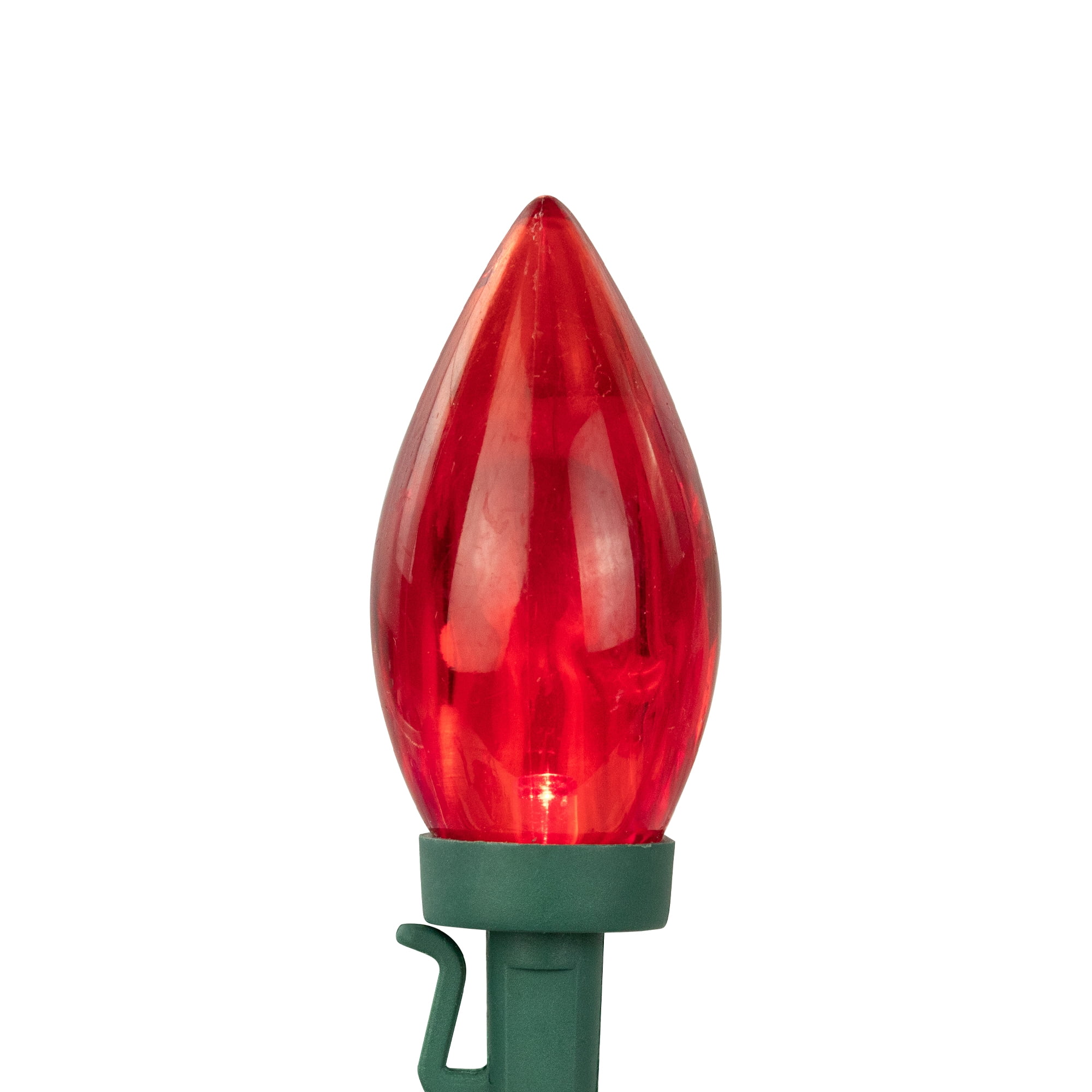 Patriotic LED C9 Christmas Lights - Red White and Blue - 16' Green Wire - 25ct