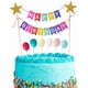 thumbnail image 1 of Bandera de pastel de feliz cumpleaños, tarjeta de decoración de mesa de postres para fiesta con brillantina de feliz cumpleaños, 1 of 5