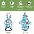 thumbnail image 5 of Goofa Hawaiian Style Pattern Small Dog Sweater Hoodies Pet Grey Hooded Soft Fleece Sweatshirts with Pocket Fall Winter Puppy Cat Sweaters Warm Clothes-, 5 of 8