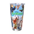 thumbnail image 1 of Vaso Zootopia de 20 oz, taza de viaje para café con aislamiento al vacío de acero inoxidable, taza de café, taza de viaje con tapa, taza térmica para exteriores, 1 of 8