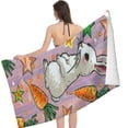 thumbnail image 2 of PHYHOO Oversized Microfiber Sand Free Quick Dry, Bunny Lightweight Pool Towels for Adults Travel Towel for Gym Yoga Camp Swim 30x60in, 2 of 8