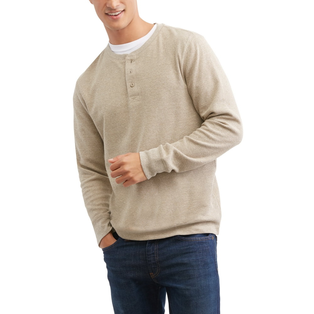 Faded Glory Big Men's Long Sleeve Thermal Henley