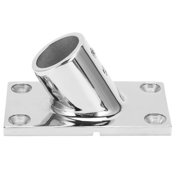 Boat Handrail Base Fitting Stainless Steel 60 Degree Rectangular Boat Hand Rail Fitting22mm/0.9in