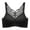 Black, variant on Womens Large Size Beauty Back Wrap Latex No Steel Ring Ice Silk Sports Bra Gathering Underwear Light Sports Bras for Women