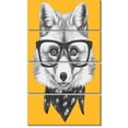 thumbnail image 2 of Funny Fox with Formal Glasses - Contemporary Animal Art Canvas, 2 of 3