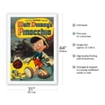 thumbnail image 2 of Walt Disney’s Pinocchio - with Jiminy Cricket - Vintage Film Movie Poster c.1940 - Fine Art Rolled Canvas Print 27in x 40in, 2 of 4