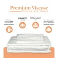 thumbnail image 5 of Atluxe Premium Viscose Bamboo Sheets - 4 Piece Luxury Cooling Bed Set - Ivory, California Size, 5 of 9