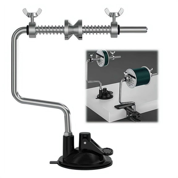 Fishing Line Spooler with Suction Cup, Adjustable Reel Winding Tool for Casting Reels, Portable Spooling Station System