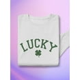 thumbnail image 3 of Lucky Clover Sweatshirt Women -Smartprints Designs, Female XX-Large, 3 of 4